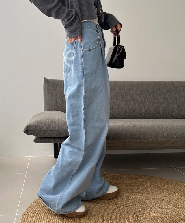 デニム淡　モデル:157cm M着用