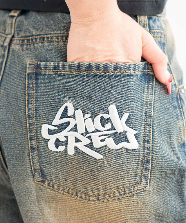 ロゴデニムバギーパンツ