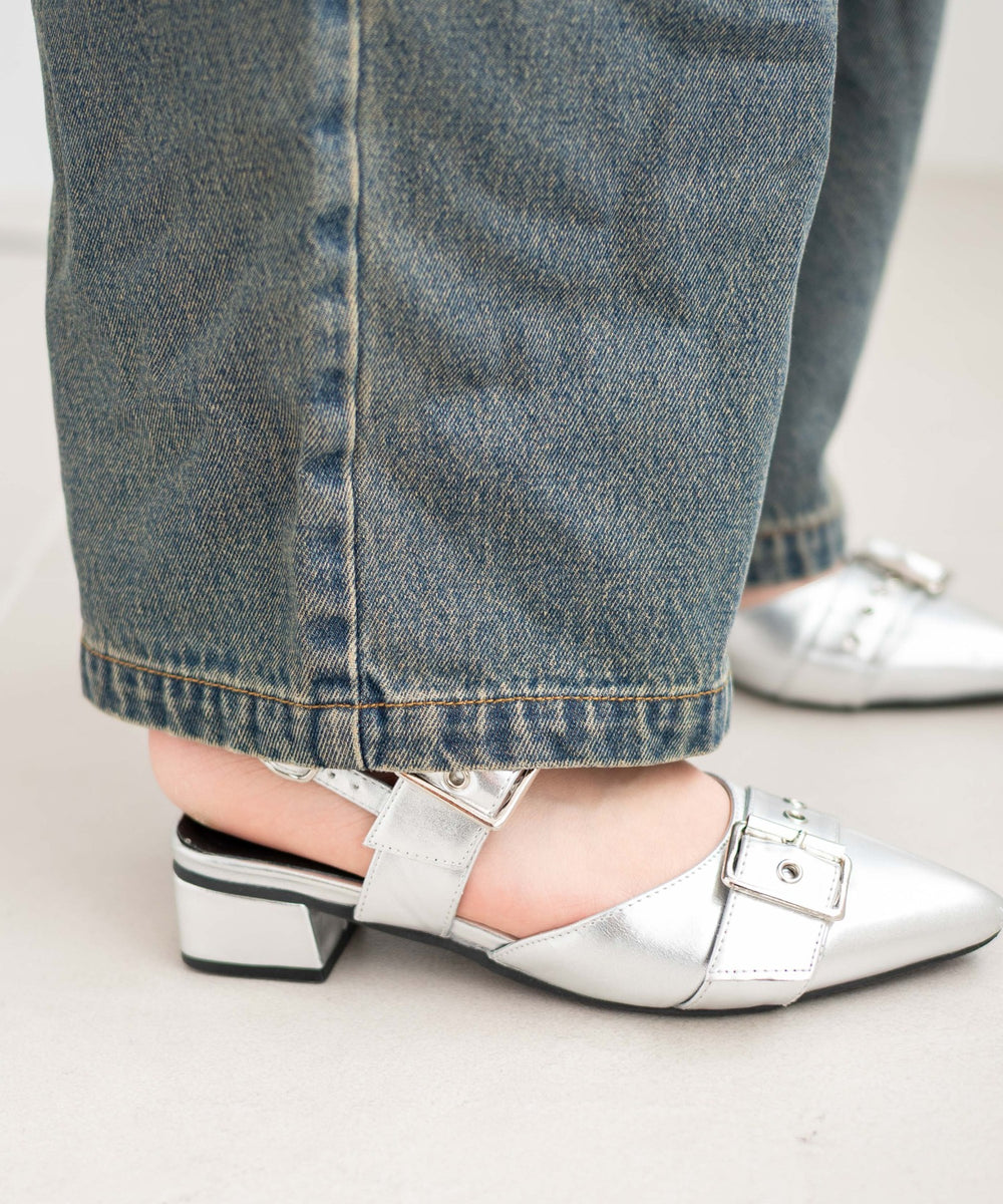 ロゴデニムバギーパンツ