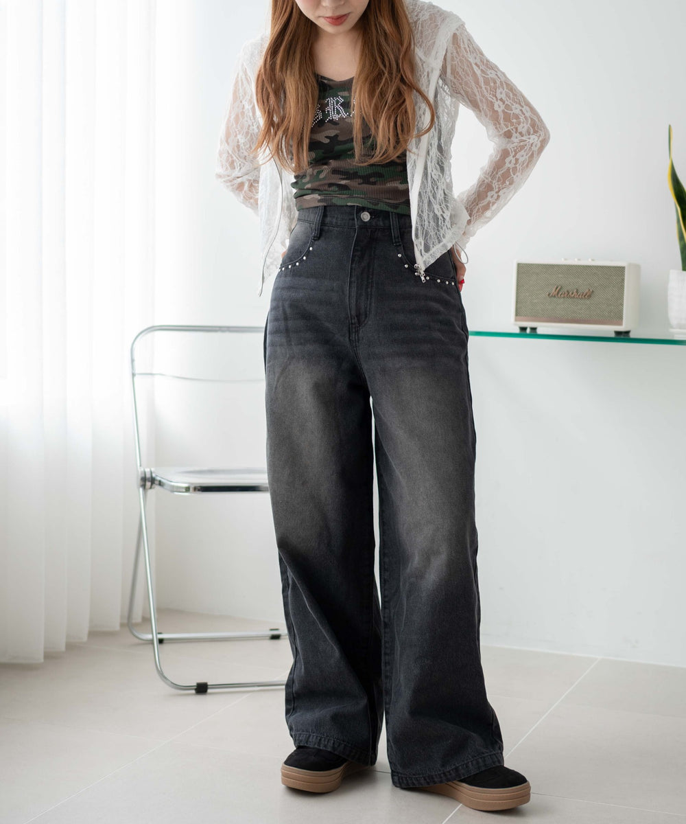 デニムブラック モデル：155cm M着用