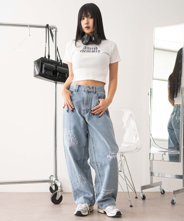 デニム中濃 モデル：160cm M着用