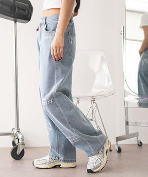 デニム中濃 モデル：160cm M着用