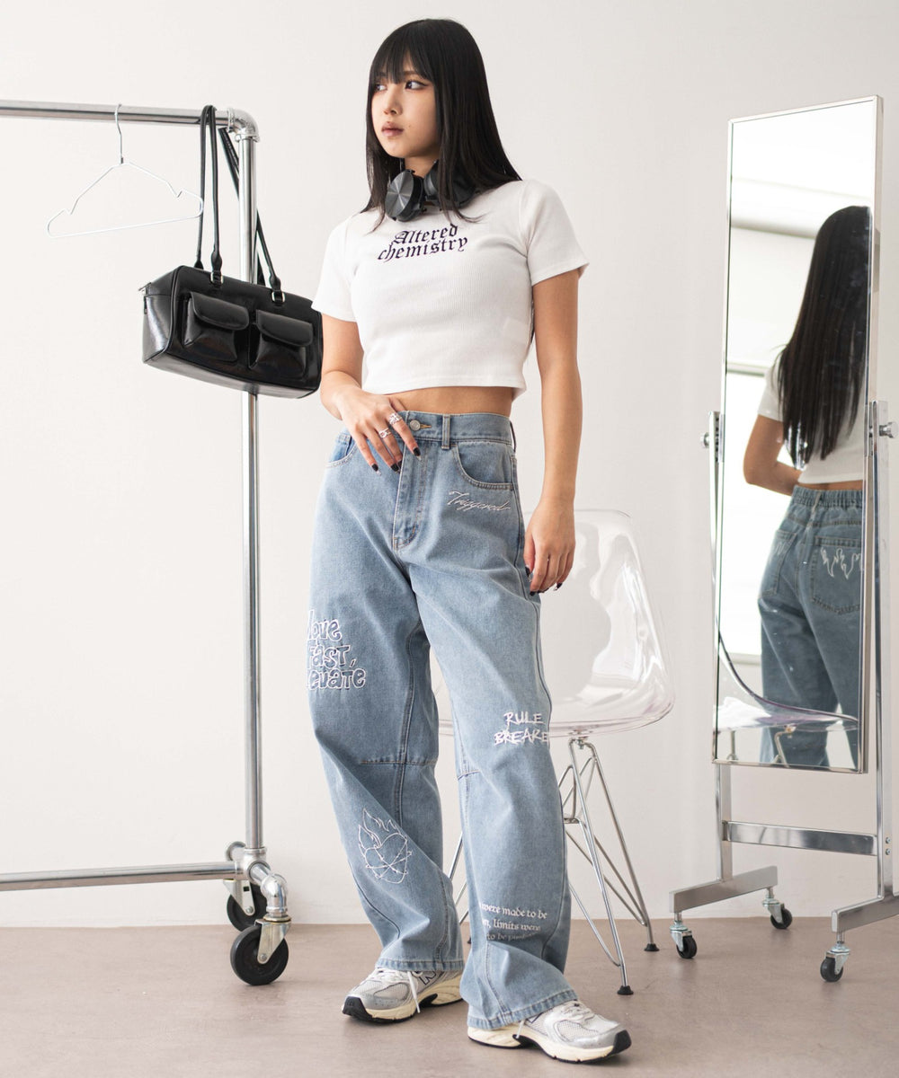 デニム中濃 モデル：160cm M着用