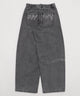 刺繍ロゴバレルレッグパンツ