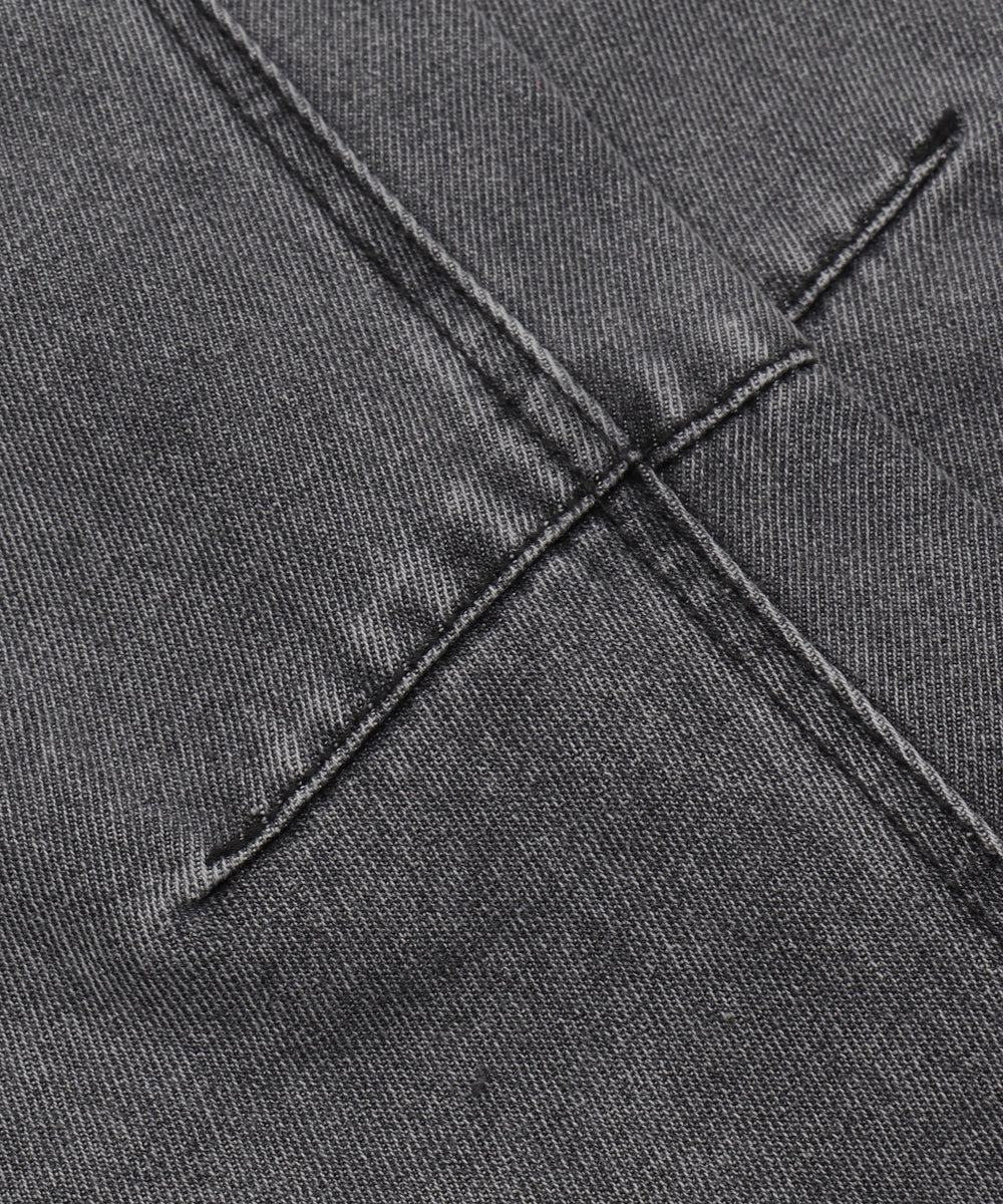 刺繍ロゴバレルレッグパンツ