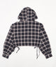 チェックショートフードシャツ