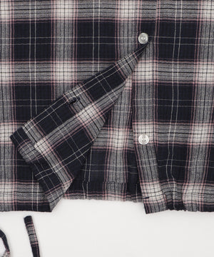 チェックショートフードシャツ