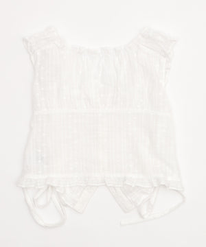 ギャザーデザインノースリーブブラウス