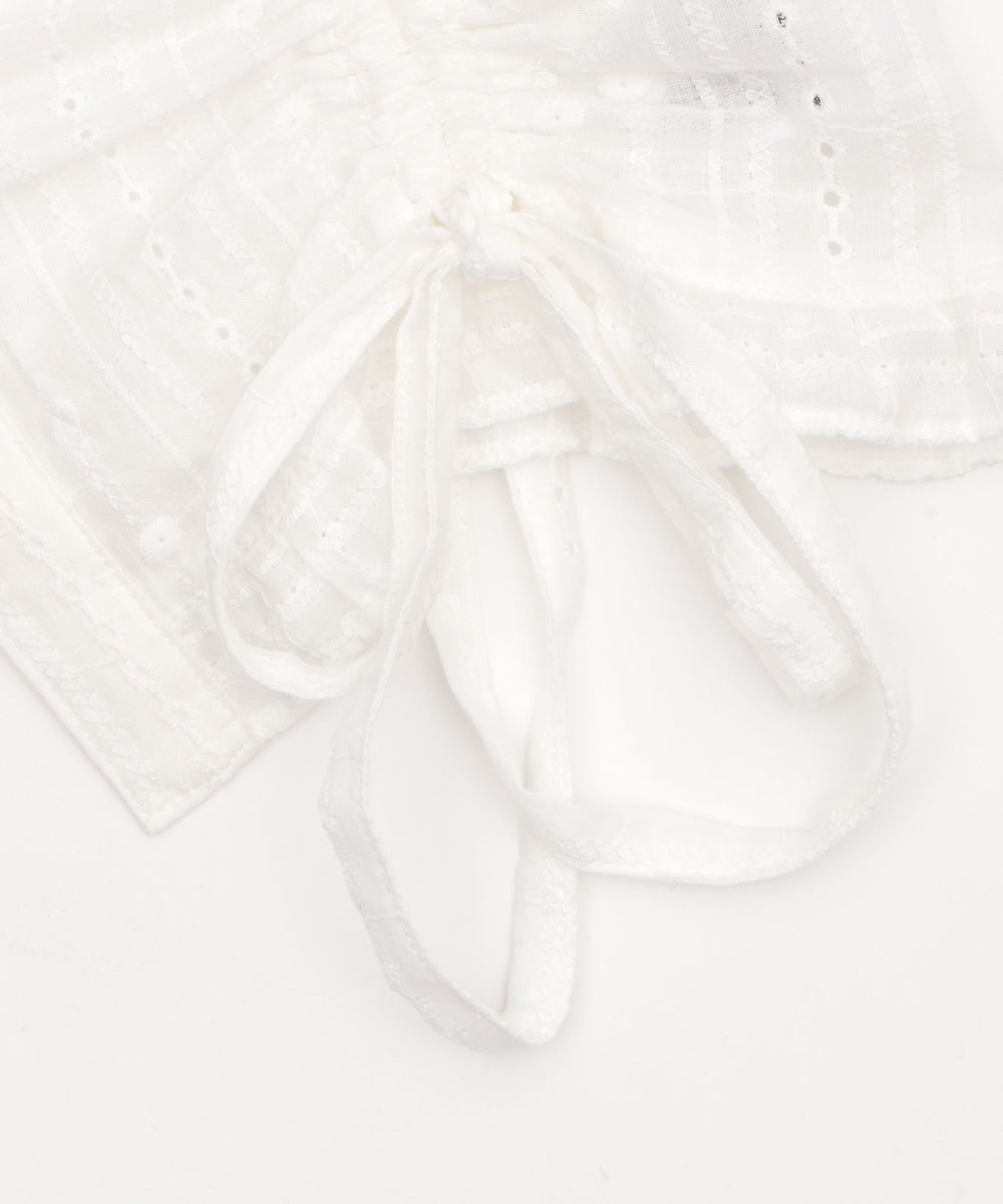 ギャザーデザインノースリーブブラウス