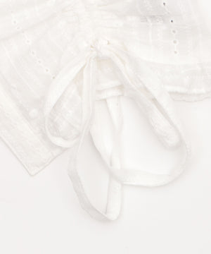 ギャザーデザインノースリーブブラウス