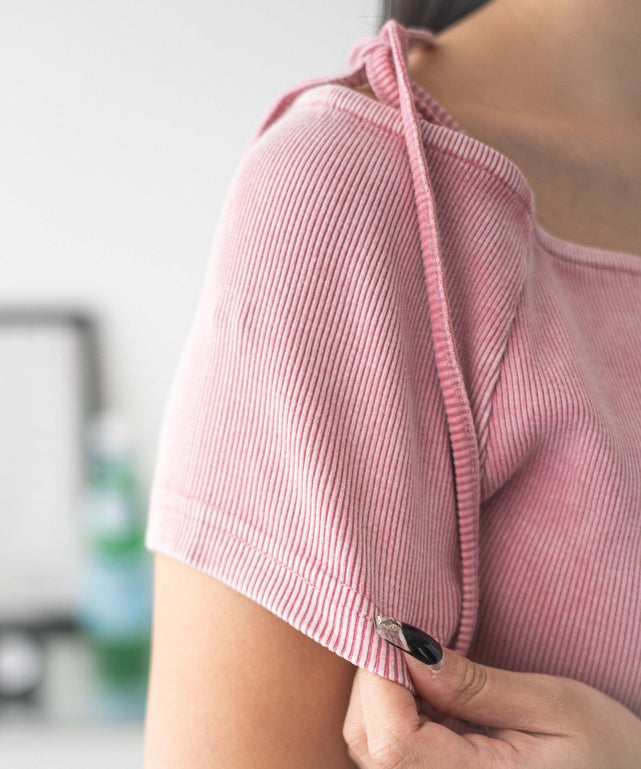 ヴィンテージウォッシュオフショルちびT