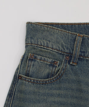 ダメージワイドデニムパンツ