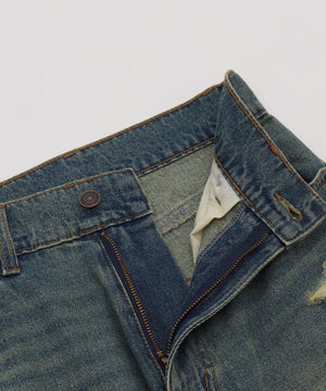 ダメージワイドデニムパンツ