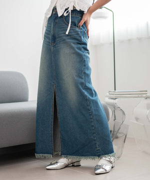 デニム中濃加工 モデル：160cm F着用