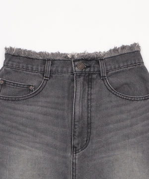 フリンジロングスリットデニムスカート