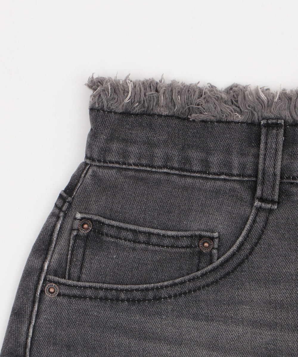 フリンジロングスリットデニムスカート