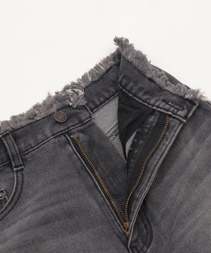 フリンジロングスリットデニムスカート