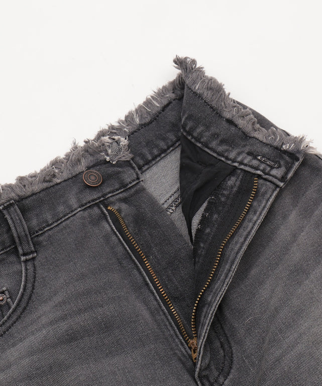 フリンジロングスリットデニムスカート