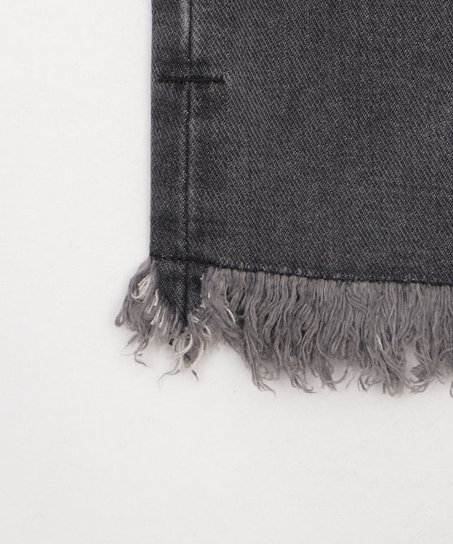 フリンジロングスリットデニムスカート