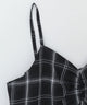 チェックイレヘムキャミワンピース