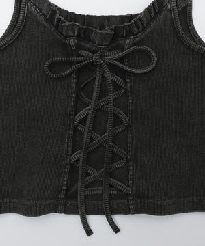 レースアップデザインキャミ