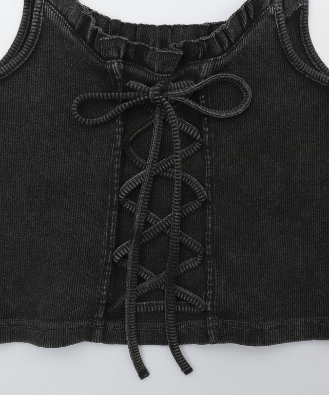 レースアップデザインキャミ