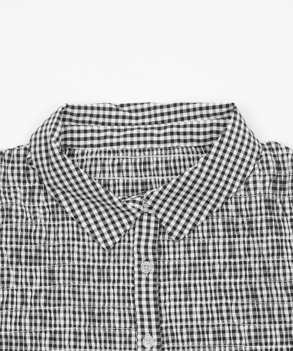 ギンカムチェックシャーリングシャツ