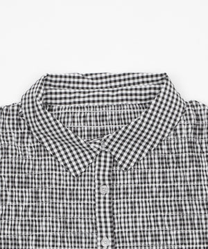 ギンカムチェックシャーリングシャツ