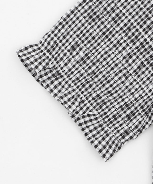 ギンカムチェックシャーリングシャツ