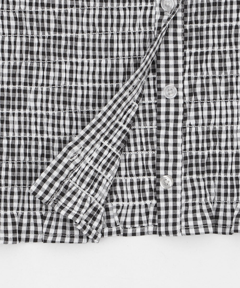ギンカムチェックシャーリングシャツ