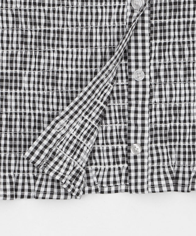 ギンカムチェックシャーリングシャツ