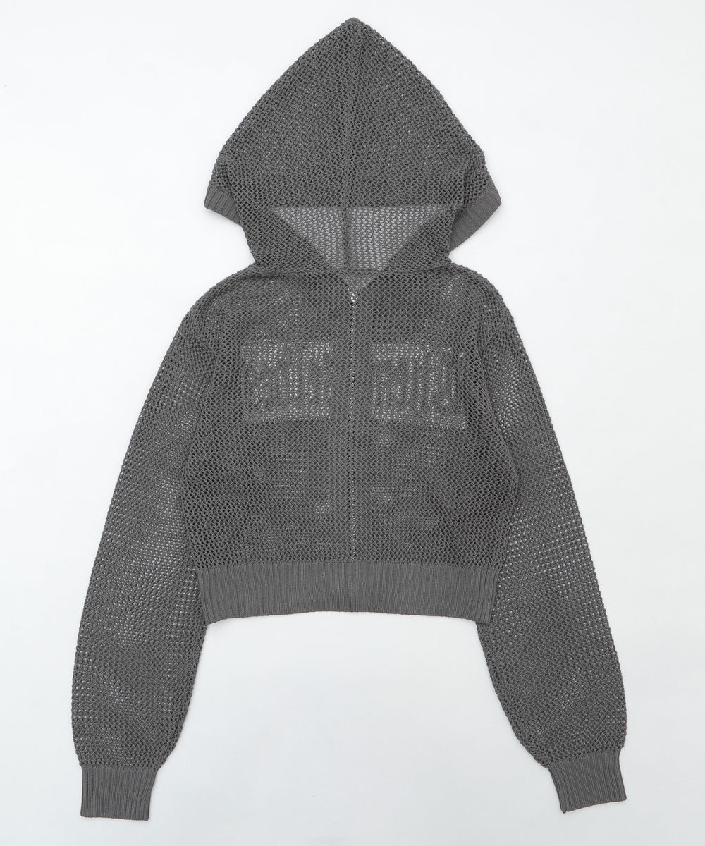 ジャガードメッシュパーカー