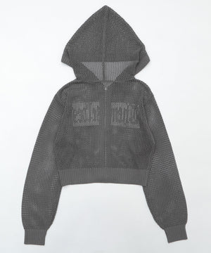 ジャガードメッシュパーカー