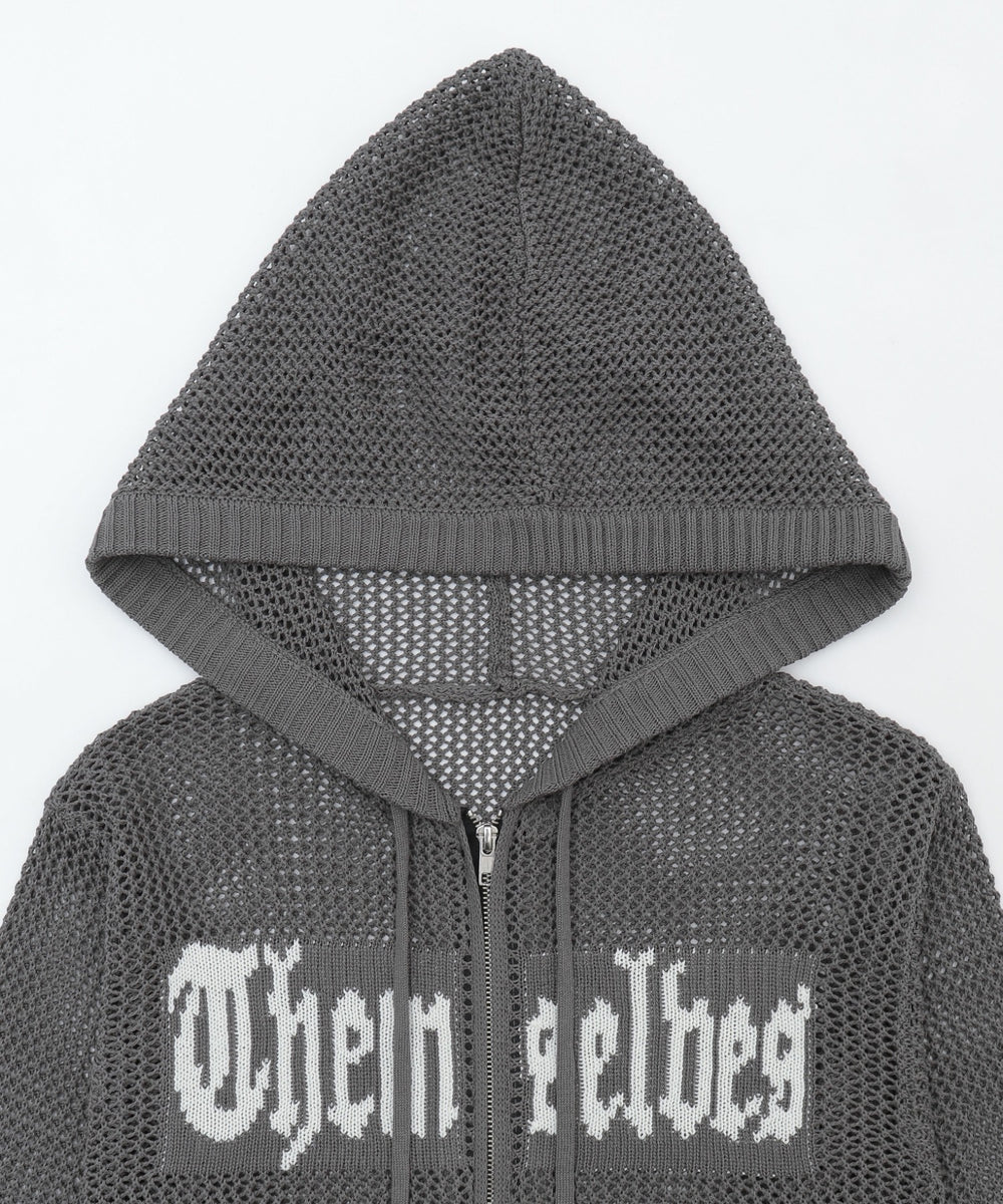 ジャガードメッシュパーカー