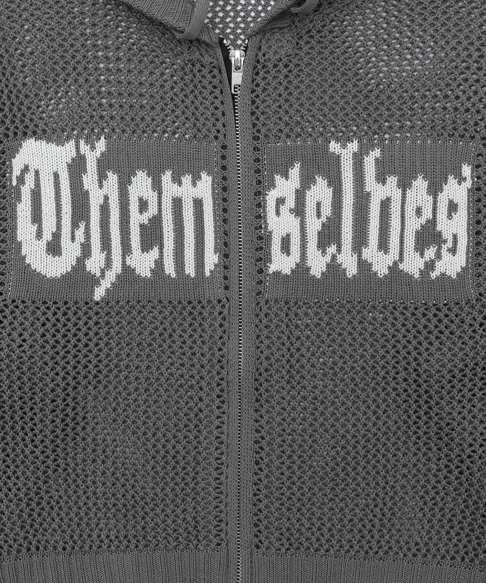 ジャガードメッシュパーカー