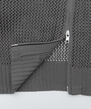 ジャガードメッシュパーカー