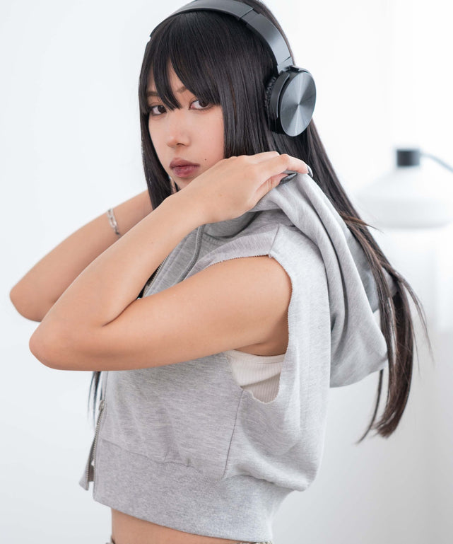 杢グレー モデル：160cm F着用