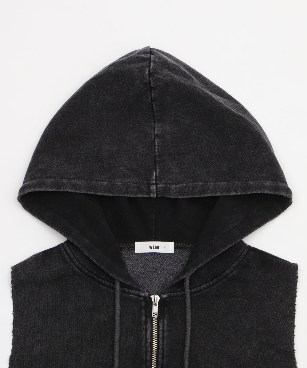 ノースリーブジップパーカー