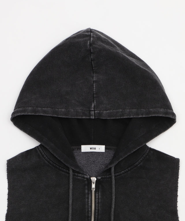 ノースリーブジップパーカー