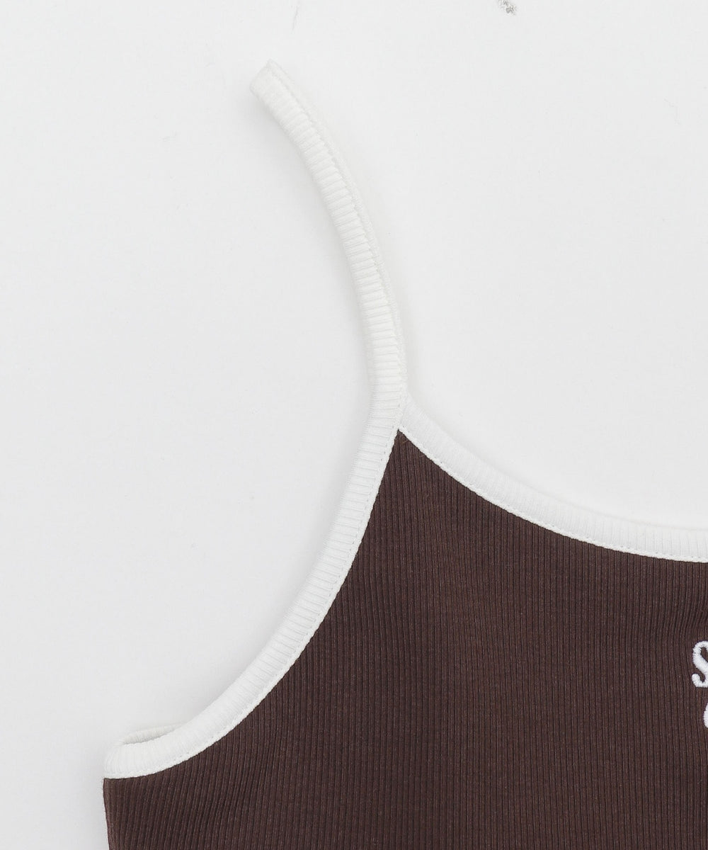 ワンポイント刺繍キャミ