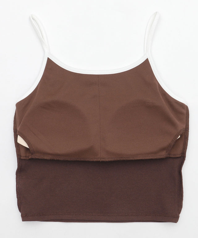 ワンポイント刺繍キャミ