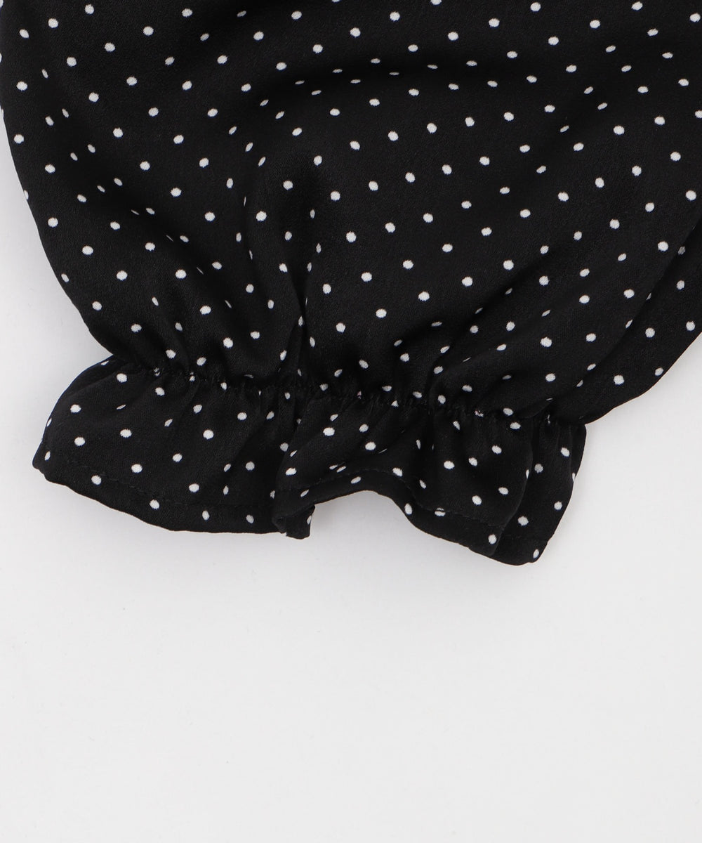 レースアップシャーリングブラウス