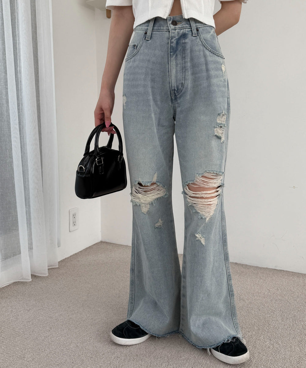 デニム淡加工 モデル：160cm M着用