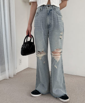 デニム淡加工 モデル：160cm M着用