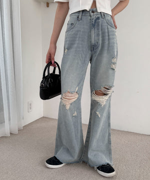 デニム淡加工 モデル：160cm M着用