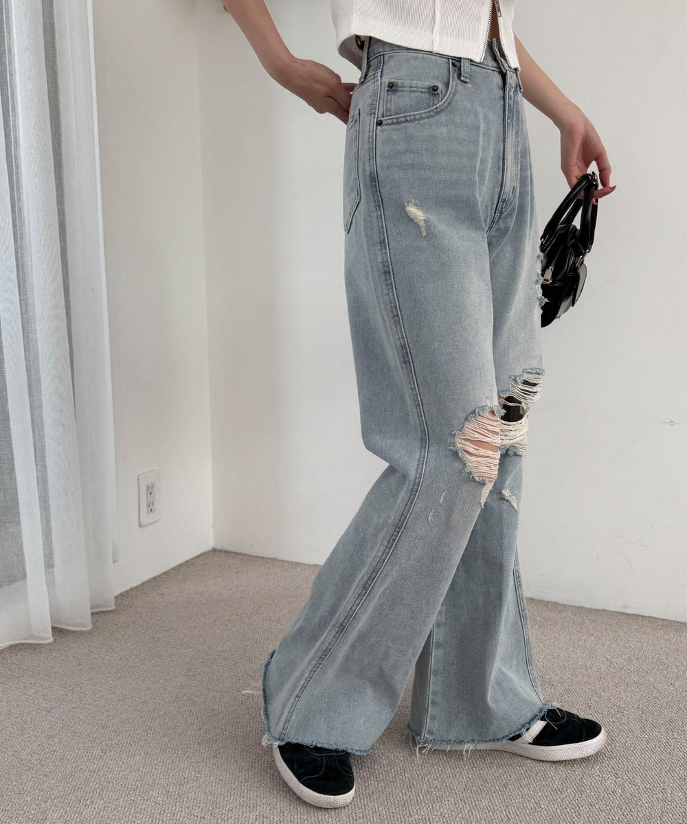 デニム淡加工 モデル：160cm M着用