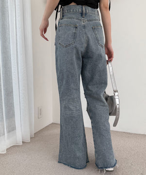 デニム中濃加工 モデル：160cm M着用