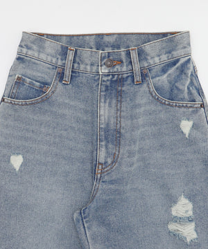 ダメージフレアデニムパンツ