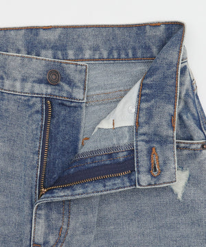 ダメージフレアデニムパンツ