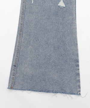 ダメージフレアデニムパンツ